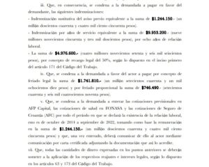 Resolución trabajador que recibió indemnización económica