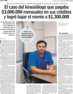 Portada de LUN, con dos casos de renegociación de deudas